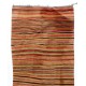 Multicolored Banded Handwoven Vintage Turkish Wool Runner Kilim for Hallway Decor. 5.3 x 12.8 Ft (160 x 390 cm)
