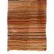 Multicolored Banded Handwoven Vintage Turkish Wool Runner Kilim for Hallway Decor. 5.3 x 12.8 Ft (160 x 390 cm)