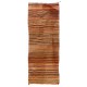 Multicolored Banded Handwoven Vintage Turkish Wool Runner Kilim for Hallway Decor. 5.3 x 12.8 Ft (160 x 390 cm)