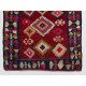 Multicolor Handmade Turkish Kilim (Flat-Weave) with Geometric Design, 100% Wool. 5.4 x 8.5 Ft (163 x 257 cm)