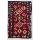 Multicolor Handmade Turkish Kilim (Flat-Weave) with Geometric Design, 100% Wool. 5.4 x 8.5 Ft (163 x 257 cm)