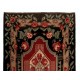 Bessarabian Vintage Hand-Woven Moldovian Wool Kilim, Unique Floral Pattern 50 years old Kilim Rug. 5.5 x 8.7 Ft (167 x 263 cm)