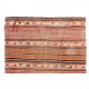 Multicolored Vintage Handmade Turkish Authentic Kilim "Flat-Weave". 100% Wool. 5.6 x 7.8 Ft (170 x 236 cm)