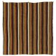 Multicolored Striped Vintage Handmade Turkish Authentic Kilim "Flat-Weave". 100% Wool. 5.7 x 5.9 Ft (172 x 178 cm)
