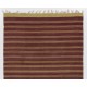 Striped Vintage Handmade Turkish Kilim "Flat-Weave". 100% Wool. 5.7 x 9.2 Ft (172 x 278 cm)