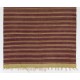 Striped Vintage Handmade Turkish Kilim "Flat-Weave". 100% Wool. 5.7 x 9.2 Ft (172 x 278 cm)