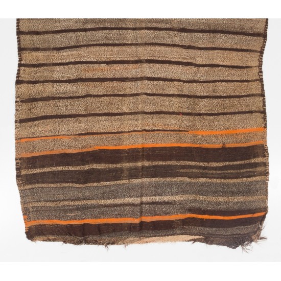 Multicolored Vintage Handmade Turkish Authentic Kilim "Flat-Weave". 100% Wool. 5.7 x 7.6 Ft (173 x 230 cm)