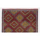 Nomadic Central Anatolian Jijim Kilim, Flat Weave Wool Rug. 5.8 x 11 Ft (176 x 335 cm)
