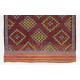 Nomadic Central Anatolian Jijim Kilim, Flat Weave Wool Rug. 5.8 x 11 Ft (176 x 335 cm)