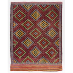 Nomadic Central Anatolian Jijim Kilim, Flat Weave Wool Rug. 5.8 x 11 Ft (176 x 335 cm)