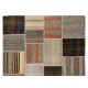 Contemporary Handmade Patchwork Kilim Rug, Flat-Weave Floor Covering. 5.9 x 8.4 Ft (177 x 255 cm)