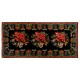 Bohomian Vintage Rose Kilim, Bessarabian Hand-Woven Wool Area Kilim Rug. 6 x 12.5 Ft (182 x 379 cm)