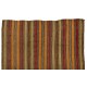 Multicolored Vintage Kilim from Turkey, Handwoven Rug with Vertical Bands. 6 x 7.2 Ft (184 x 217 cm)