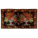 Bessarabian Vintage Hand-Woven Moldovian Wool Kilim, Unique Floral Pattern 50 years old Kilim Rug. 6.2 x 11.2 Ft (186 x 339 cm)