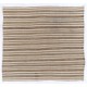Handwoven Vintage Anatolian Kilim (Flat-weave) with Vertical Bands, 100% Wool. 6.2 x 6.7 Ft (187 x 203 cm)