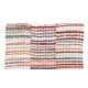 Vintage Striped Kilim (Reversible) for Home & Office,  Handwoven Turkish Rag Rug. 6.3 x 6.4 Ft (190 x 195 cm)