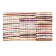 Vintage Striped Kilim (Reversible) for Home & Office,  Handwoven Turkish Rag Rug. 6.3 x 6.4 Ft (190 x 195 cm)