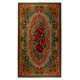 Bessarabian Vintage Hand-Woven Moldovian Wool Kilim, Unique Floral Pattern 50 years old Kilim Rug. 6.3 x 10.4 Ft (191 x 316 cm)