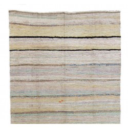 Late 20th Century Striped Double Sided Kilim, Vintage Handwoven Rug. 6.4 x 12.7 Ft (195 x 385 cm)