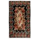 Bessarabian Vintage Hand-Woven Moldovian Wool Kilim, Unique Floral Pattern 50 years old Kilim Rug. 6.5 x 11 Ft (196 x 335 cm)