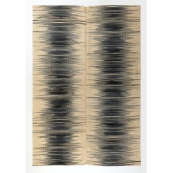 Contemporary Turkish Double Sided Kilim Rug, New Handmade Wool Kilim for Modern Interiors. 6.5 x 9.3 Ft (198 x 283 cm)