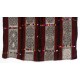 Vintage Handwoven Turkish Kilim with with Colorful Pomps, Authentic Flat-Weave Floor Covering. 6.7 x 7.9 Ft (204 x 240 cm)