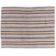 Striped Handmade Turkish Kilim, Vintage Wool and Cotton Rug. 6.9 x 9 Ft (210 x 275 cm)