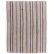 Striped Handmade Turkish Kilim, Vintage Wool and Cotton Rug. 6.9 x 9 Ft (210 x 275 cm)