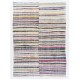 Lovely Multicolored Striped Double Sided Kilim, Vintage Handwoven Rag Rug. 6.9 x 9.7 Ft (210 x 295 cm)