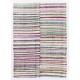 Lovely Multicolored Striped Double Sided Kilim, Vintage Handwoven Rag Rug. 7 x 9.7 Ft (215 x 295 cm)