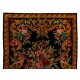 Bessarabian Hand-Woven Floral Pattern Moldovian Kilim, One-of-a-Kind 100% Sheep Wool Vintage Rug. 7.3 x 10.9 Ft (220 x 330 cm)