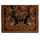 Bessarabian Hand-Woven Floral Pattern Moldovian Kilim, One-of-a-Kind 100% Sheep Wool Vintage Rug. 7.3 x 10.9 Ft (220 x 330 cm)