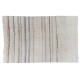 Large Vintage Banded Kilim (Reversible), Handwoven Turkish Kilim Rug. 7.3 x 11 Ft (220 x 337 cm)