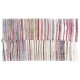 Large Lovely Multicolored Striped Double Sided Kilim, Vintage Handwoven Rag Rug. 7.4 x 12.6 Ft (223 x 384 cm)