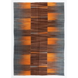 Contemporary Turkish Double Sided Kilim Rug, New Handmade Wool Kilim for Modern Interiors. 7.7 x 10.7 Ft (233 x 326 cm)