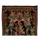 Bessarabian Hand-Woven Floral Pattern Moldovian Kilim, One-of-a-Kind 100% Sheep Wool Vintage Rug. 7.7 x 12.6 Ft (233 x 382 cm)