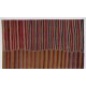 Large Vintage Nomadic Turkish Kilim "Flat-Weave", Striped Handmade Wool Rug (Reversible). 9.9 x 12 Ft (300 x 367 cm)