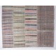 Striped Vintage Turkish Kilim, Handmade Cotton Rag Rug. 10.3 x 16.9 Ft (311 x 515 cm)