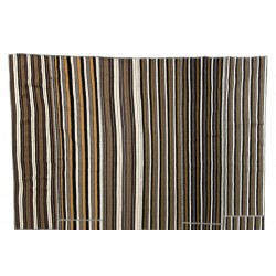 Large Vintage Nomadic Turkish Kilim "Flat-Weave", Striped Handmade Wool Rug (Reversible). 10.9 x 14.8 Ft (330 x 450 cm)