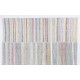Oversize Striped Turkish Cotton Kilim with Soft Colors. 11.5 x 14.5 Ft (348 x 440 cm)