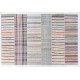 Multicolor Handwoven Turkish Kilim (Flat-Weave), Overize Double Sided Cotton Rug. 12.2 x 17.6 Ft (370 x 534 cm)