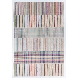 Multicolor Handwoven Turkish Kilim (Flat-Weave), Overize Double Sided Cotton Rug. 12.2 x 17.6 Ft (370 x 534 cm)