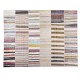 Multicolor Handwoven Turkish Kilim (Flat-Weave), Overize Double Sided Cotton Rag Rug. 12.8 x 19.7 Ft (390 x 600 cm)