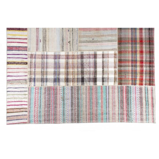 Multicolor Handwoven Turkish Kilim (Flat-Weave), Overize Double Sided Cotton Rug. 13.3 x 17.4 Ft (405 x 530 cm)