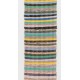 Authentic Hand-Woven Turkish Runner Kilim "Flat-Weave" with Striped Design. 2.2 x 16 Ft (65 x 488 cm)