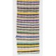 Authentic Hand-Woven Turkish Runner Kilim "Flat-Weave" with Striped Design. 2.2 x 16 Ft (65 x 488 cm)