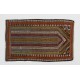 Multicolored Turkish Jajim Kilim, Vintage Flat Weave Floor Covering Made of Wool. 2.3 x 3.7 Ft (68 x 110 cm)