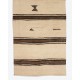 Adjustable' Banded Vintage Turkish Double Sided Wool Runner Kilim in Beige, Brown and Black Color. 2.4 x 10.2 Ft (73 x 310 cm)