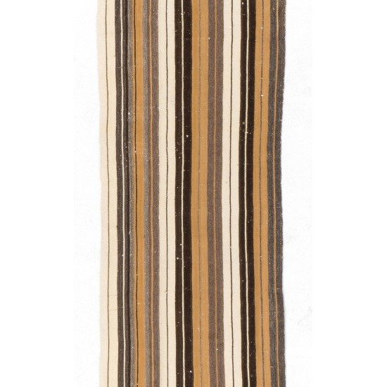 Adjustable' Extra Long & Narrow Vintage Handmade Wool Runner Kilim. 2.5 x 16.9 Ft (74 x 515 cm)