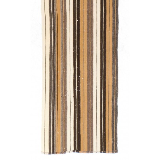 Adjustable' Extra Long & Narrow Vintage Handmade Wool Runner Kilim. 2.5 x 16.9 Ft (74 x 515 cm)
